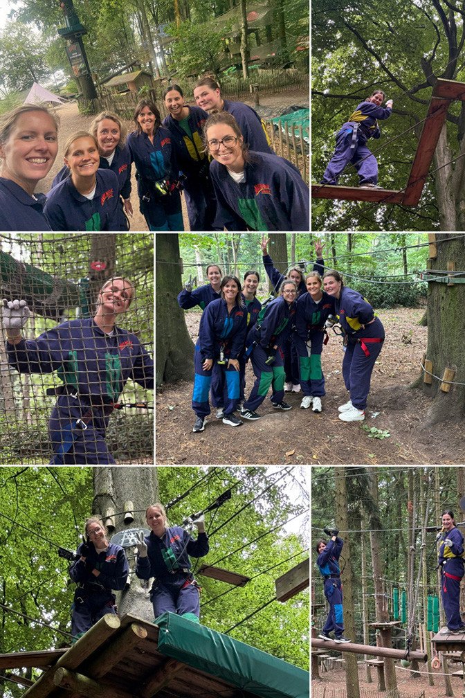 Ziplining, tree climbing and teamwork in Wavre. Team Vlaams-Brabant strengthened team spirit during an adventurous team building.